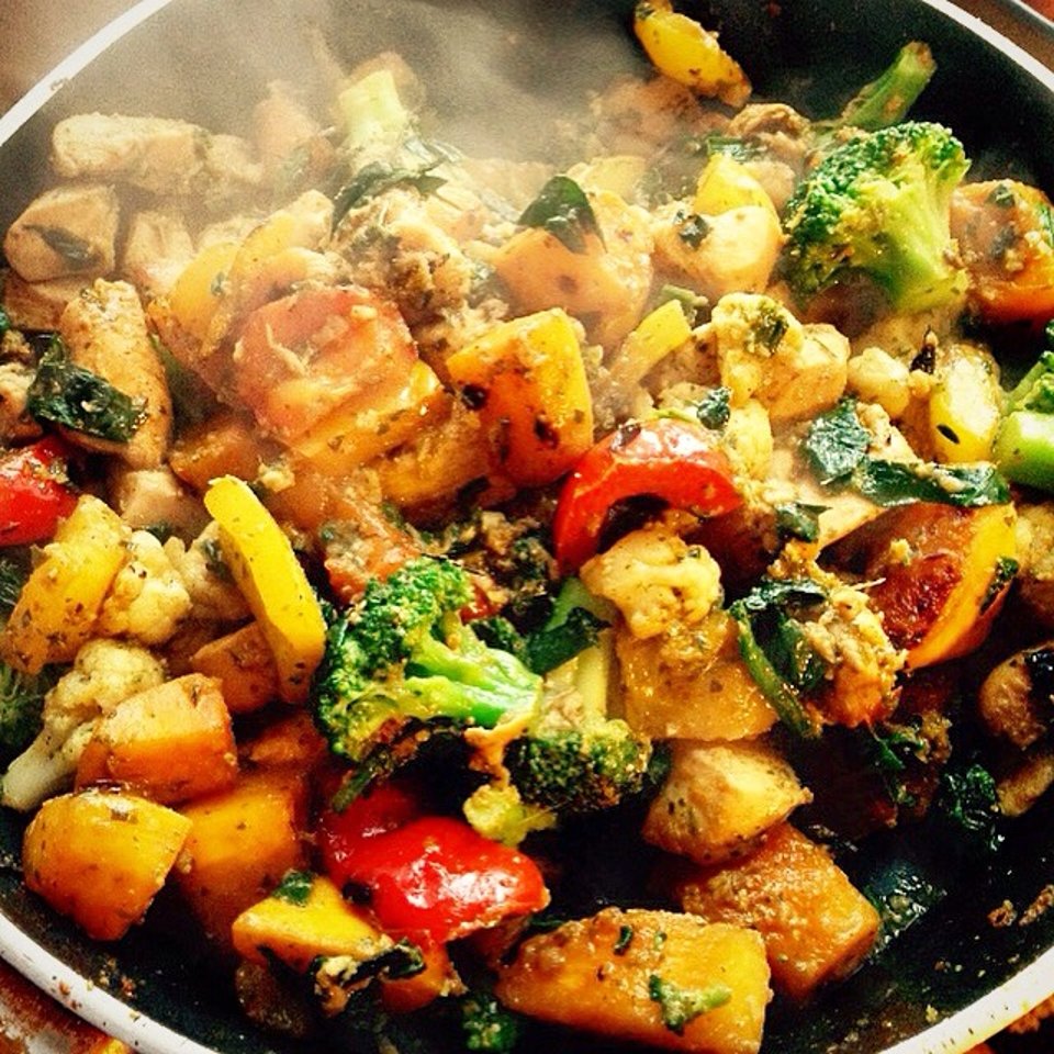 Курица с овощами и карри рецепт с фотографиями Patee