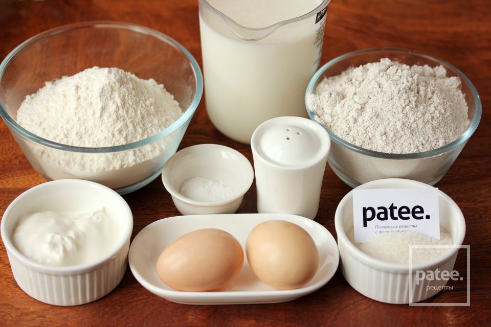 Заварные блины из ржаной муки - Шаг 1