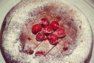 Шоколадный клафути с вишней