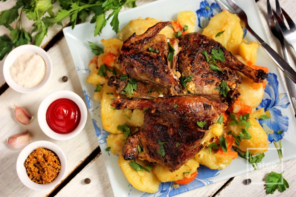 Запечённый цыплёнок с картофельным гарниром - Шаг 16