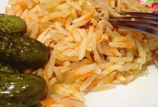 Плов из курицы и моркови