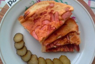 Запеканка с куриной колбасой