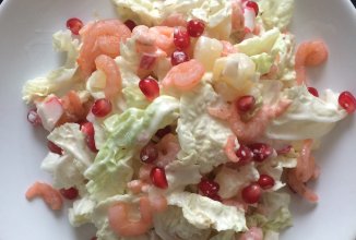 Салат из пекинской капусты с креветками