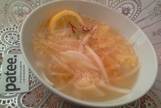 Суп домашний с лапшой на говяжьем бульоне