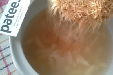 Суп домашний с лапшой на говяжьем бульоне - приготовление