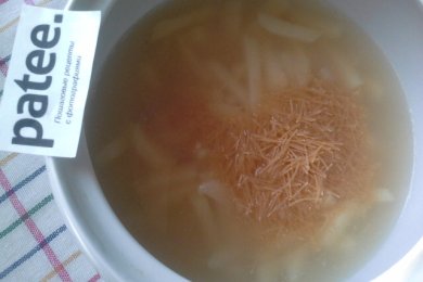 Суп домашний с лапшой на говяжьем бульоне - приготовление