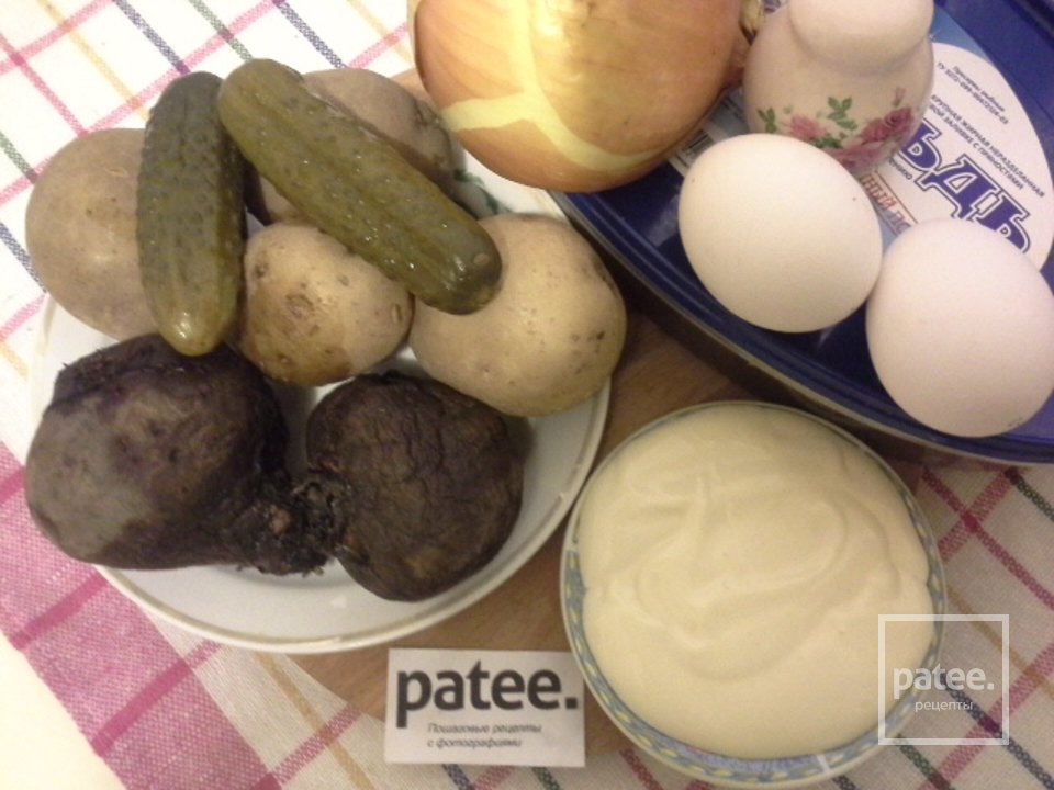 Винегрет с рыбой "Смокинг" - Шаг 1