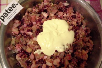 Винегрет с рыбой "Смокинг" - приготовление