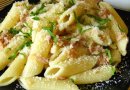 Макароны с тунцом и сыром
