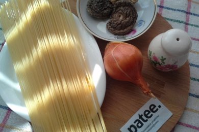 Спагетти с грибами шиитаке - приготовление