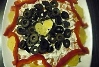 Салат ко дню влюбленных