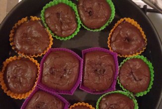 Шоколадные кексы с жидкой начинкой