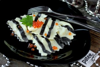 Равиоли с рыбой и грибами