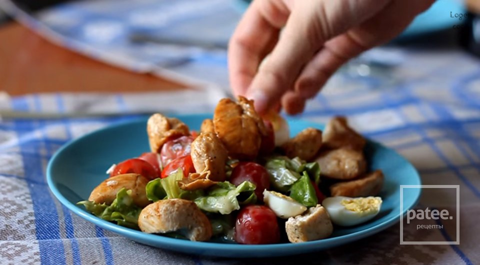 Салат цезарь с перепелиными яйцами - Шаг 6