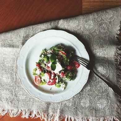 Греческий салат с мятой