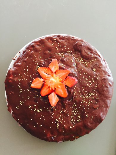 Клубничный пирог с нутеллой