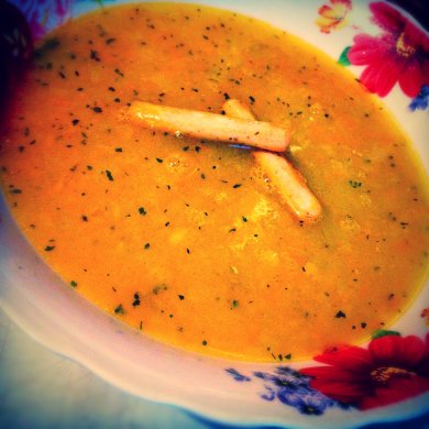 Суп из красной чечевицы.