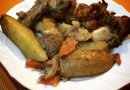 Баранина с картофелем и овощами