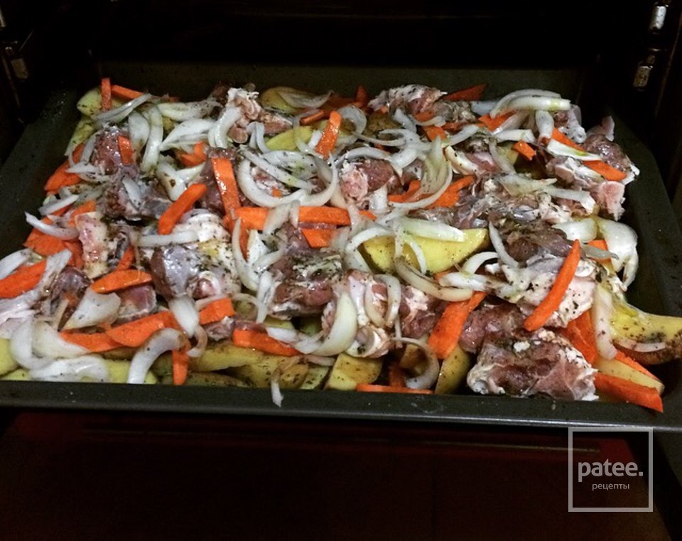 Баранина с картофелем и овощами - Шаг 3