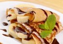Блины с бананом и шоколадом