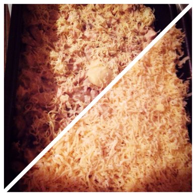 Курица с грибами, запеченная под картофельной шубой - Шаг 4