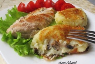 КАРТОФЕЛЬНЫЕ ЗРАЗЫ С ГРИБАМИ