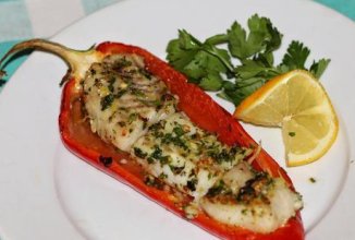 Рыба запеченная в перце