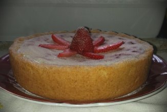 Творожно-клубничный пирог