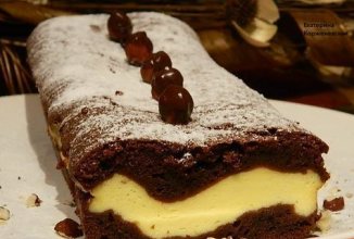 Шоколадно-творожный кекс