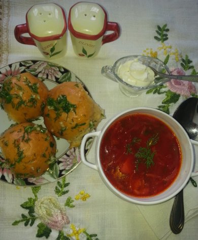 Булочки чесночные к борщу - Шаг 9