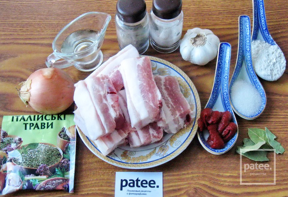 Свиная грудинка в кисло-сладком соусе - Шаг 1