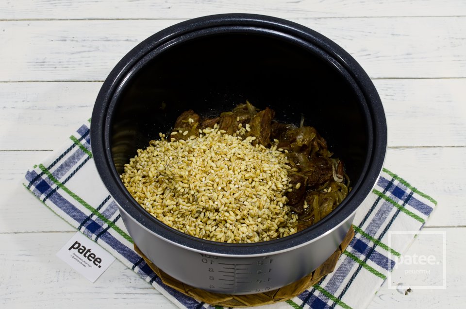 Перловка с тушенкой из говядины - Шаг 5