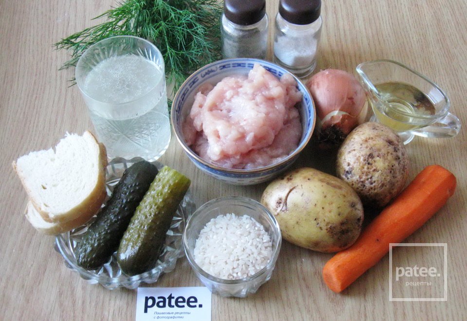 Рассольник с фрикадельками - Шаг 1