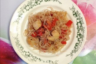 Фунчоза с морскими гребешками