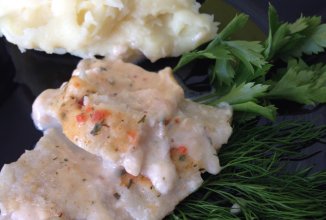 Минтай в соусе