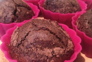 Шоколадно-кофейные цельнозерновые маффины