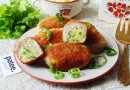Мясные зразы с картофелем и зеленым луком