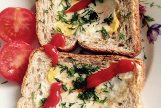 Яичница в хлебе