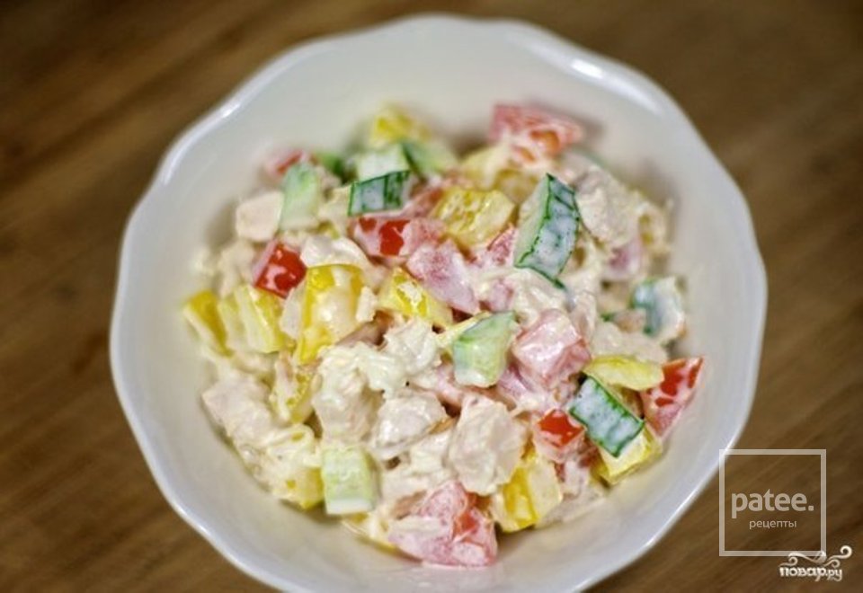 Салат с курицей и овощами - Шаг 1