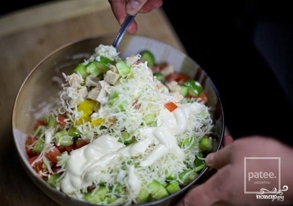 Салат с курицей и овощами - Шаг 6