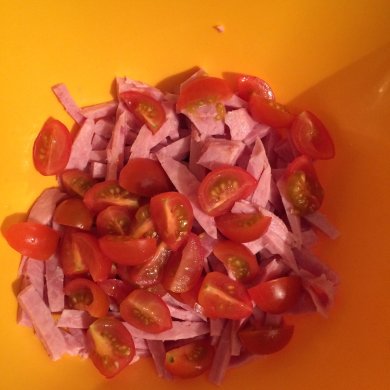 Салат коктейль из ветчины за 10 минут! - Шаг 2