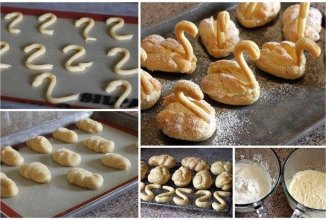 Заварные лебеди с кремом