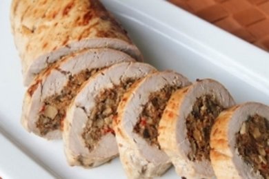 Свиной рулет с грибами - приготовление