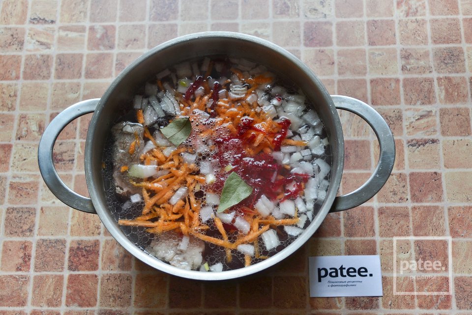 Украинский борщ с фасолью - Шаг 12