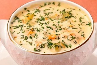 Сырный суп с креветками