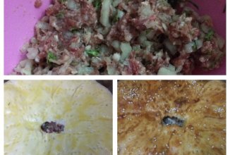 Пирог с мясом на кефире