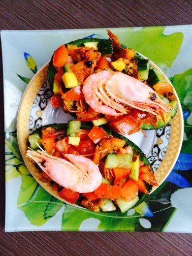 Овощной салат с креветками)) - Шаг 2