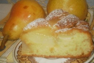 Пирог с грушами на дрожжевом "пушистом" тесте"