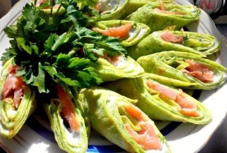 Блины с лососем