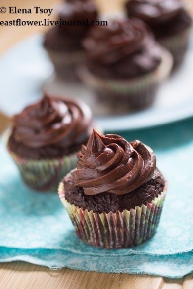 Шоколадные капкейки с ганашем🙈❤️ - Шаг 1